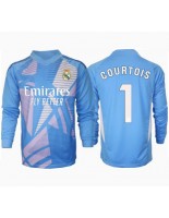 Moške Nogometnih dresov Real Madrid Thibaut Courtois #1 Vratar Domači 2024-25 Dolgi rokavi